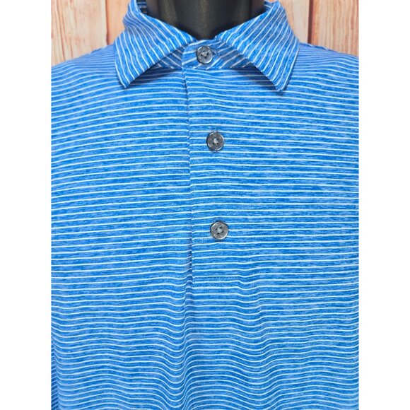 FootJoy Mens Seawashed Striped Lisle Stretch Golf Polo Large - Picture 3 of 7